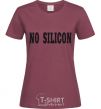 Women's T-shirt NO SILICON burgundy фото