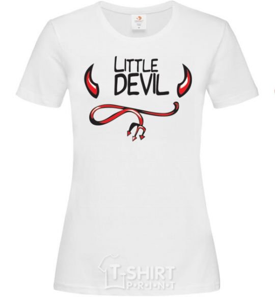 Women's T-shirt LITTLE DEVIL White фото