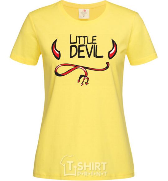 Women's T-shirt LITTLE DEVIL cornsilk фото
