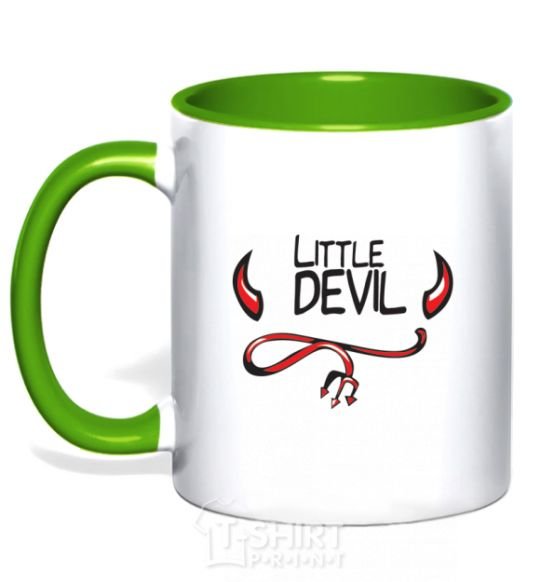 Чашка с цветной ручкой LITTLE DEVIL Зеленый фото