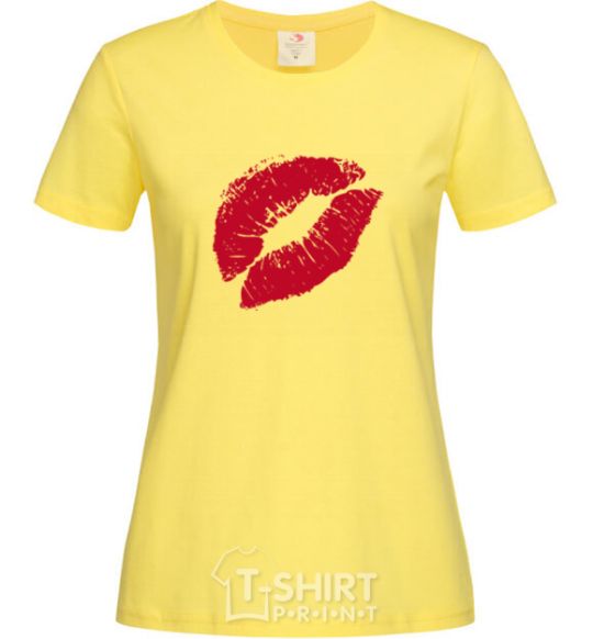 Women's T-shirt LIPS cornsilk фото
