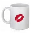Ceramic mug LIPS White фото