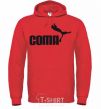 Men`s hoodie COMA bright-red фото