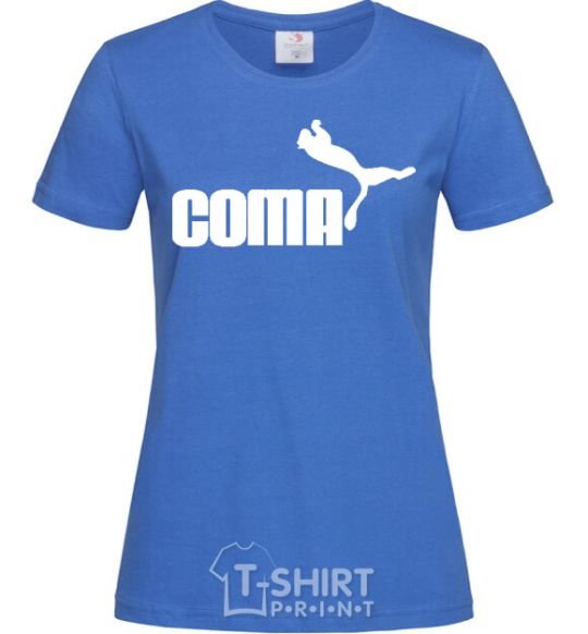 Women's T-shirt COMA royal-blue фото