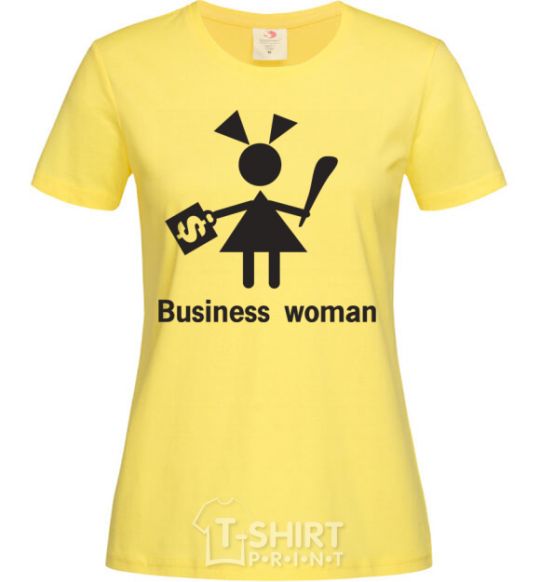 Women's T-shirt BUSINESS WOMAN cornsilk фото