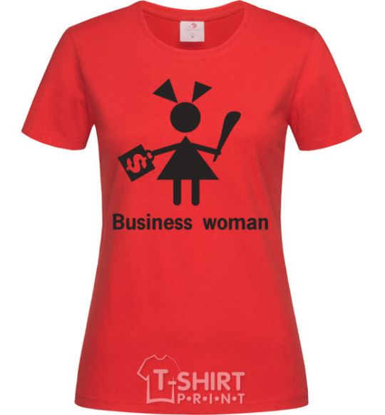 Women's T-shirt BUSINESS WOMAN red фото