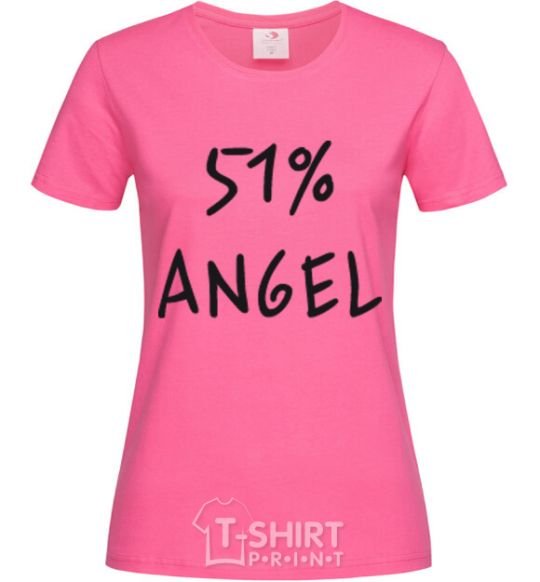 Женская футболка 51% ANGEL Ярко-розовый фото