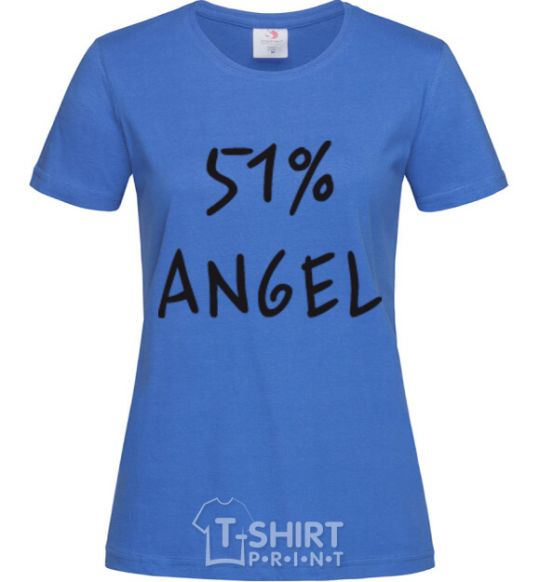 Women's T-shirt 51% ANGEL royal-blue фото