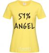 Women's T-shirt 51% ANGEL cornsilk фото