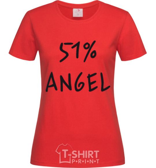 Women's T-shirt 51% ANGEL red фото