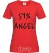 Women's T-shirt 51% ANGEL red фото