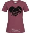 Women's T-shirt BUSY burgundy фото