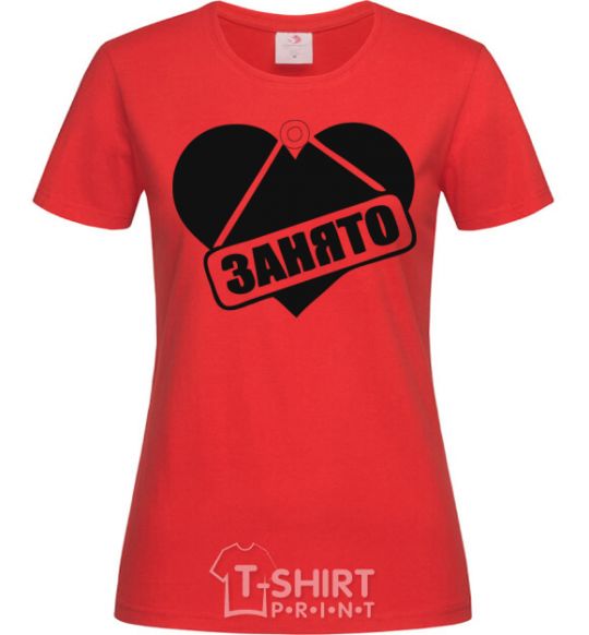 Women's T-shirt BUSY red фото