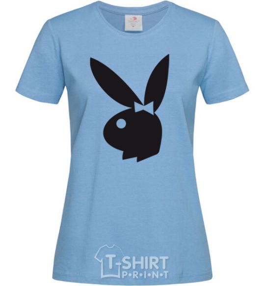 Women's T-shirt PLAYGIRL sky-blue фото