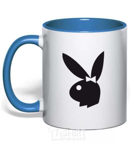 Mug with a colored handle PLAYGIRL royal-blue фото