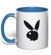 Mug with a colored handle PLAYGIRL royal-blue фото