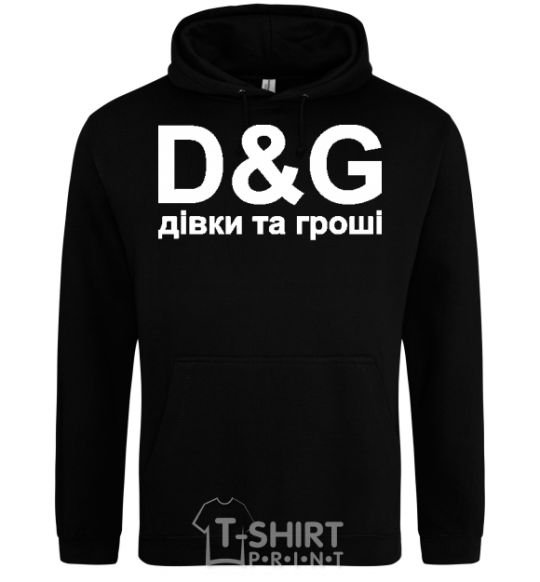 Men`s hoodie GIRLS AND MONEY black фото