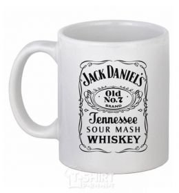 Ceramic mug JACK DANIEL'S black White фото