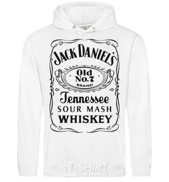 Men`s hoodie JACK DANIEL'S black White фото