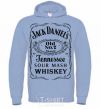 Men`s hoodie JACK DANIEL'S black sky-blue фото