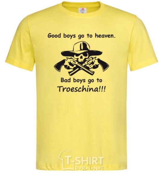 Men's T-Shirt GOOD BOYS GO TO HEAVEN cornsilk фото