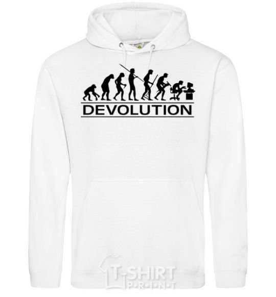 Мужская толстовка (худи) DEVOLUTION Белый фото