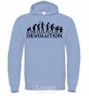 Men`s hoodie DEVOLUTION sky-blue фото