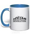 Mug with a colored handle DEVOLUTION royal-blue фото