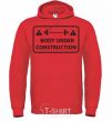 Men`s hoodie BODY UNDER CONSTRUCTION bright-red фото