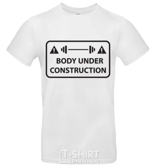 Men's T-Shirt BODY UNDER CONSTRUCTION White фото