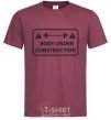 Men's T-Shirt BODY UNDER CONSTRUCTION burgundy фото