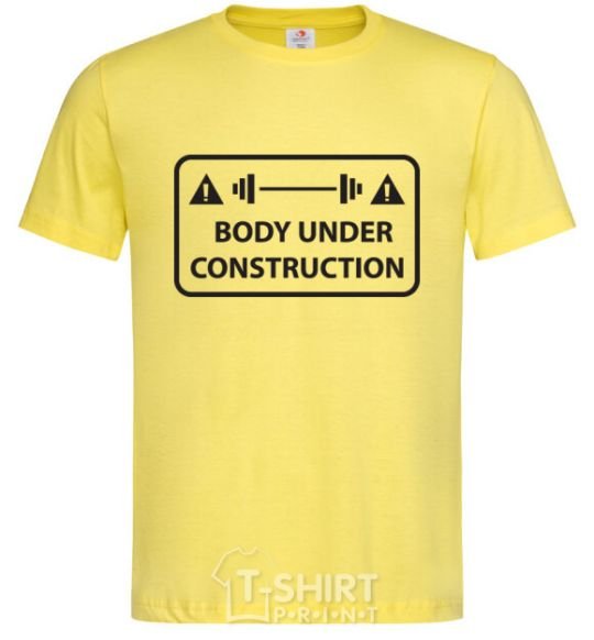 Men's T-Shirt BODY UNDER CONSTRUCTION cornsilk фото