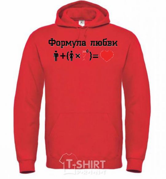 Men`s hoodie FORMULA OF LOVE bright-red фото