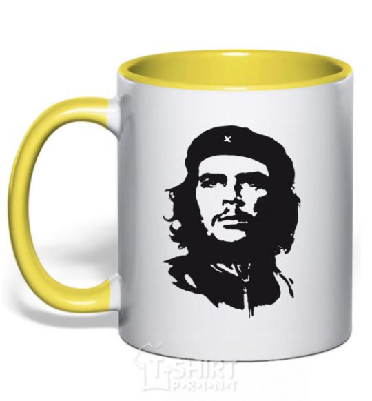 Mug with a colored handle CHE GEVARA yellow фото