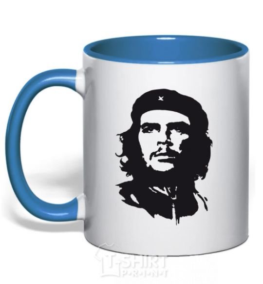 Mug with a colored handle CHE GEVARA royal-blue фото