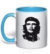 Mug with a colored handle CHE GEVARA sky-blue фото