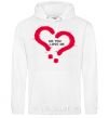 Men`s hoodie DO YOU LOVE ME? White фото