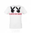 Men's T-Shirt I LOVE YOU BABY. PLAYBOY White фото