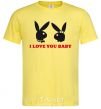 Men's T-Shirt I LOVE YOU BABY. PLAYBOY cornsilk фото