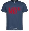 Men's T-Shirt The inscription LOVE ME! navy-blue фото