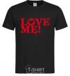 Men's T-Shirt The inscription LOVE ME! black фото