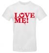 Men's T-Shirt The inscription LOVE ME! White фото