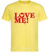 Мужская футболка Надпись LOVE ME! Лимонный фото