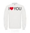 Sweatshirt I LOVE YOU inscription White фото