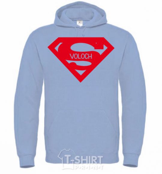 Men`s hoodie SVOLOCH sky-blue фото