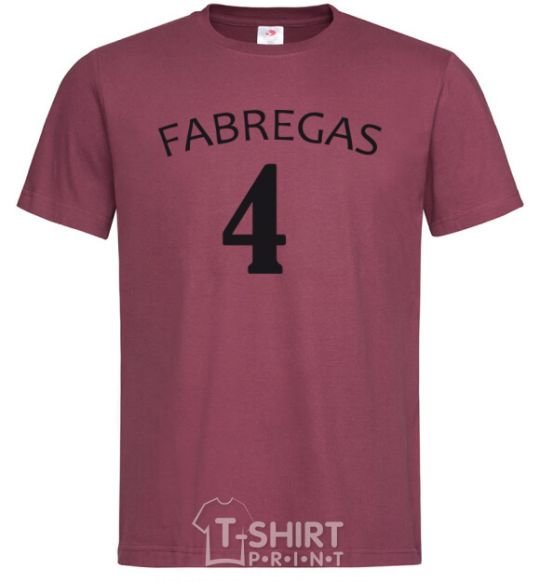 Men's T-Shirt FABREGAS 4 burgundy фото