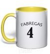 Mug with a colored handle FABREGAS 4 yellow фото