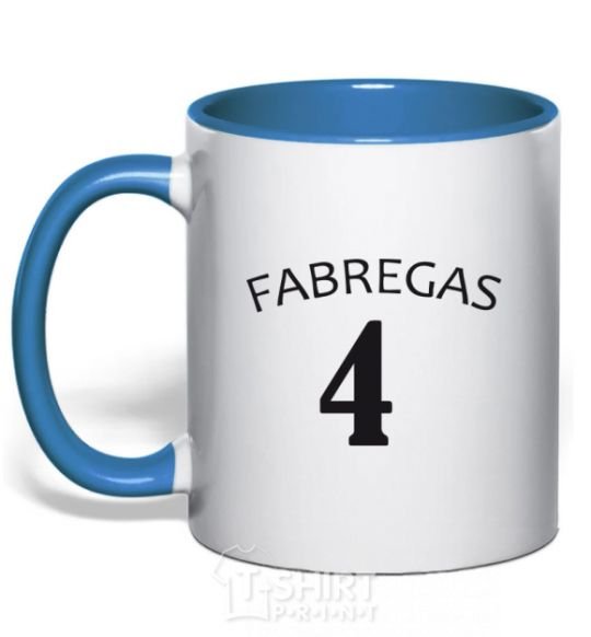 Mug with a colored handle FABREGAS 4 royal-blue фото