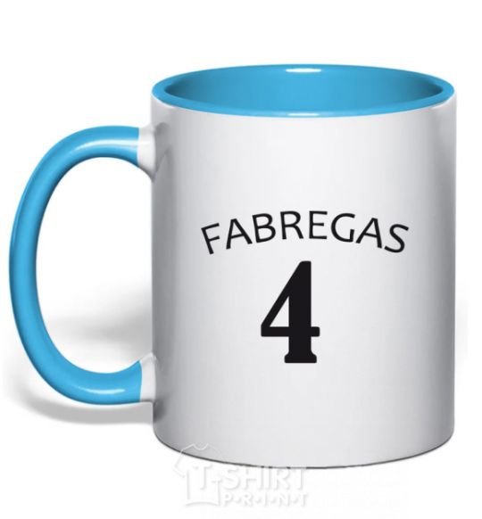 Mug with a colored handle FABREGAS 4 sky-blue фото