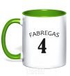 Mug with a colored handle FABREGAS 4 kelly-green фото